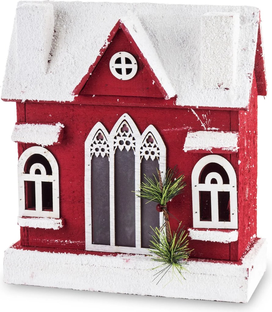 Dekoráció Led házikó Fa karácsonyi elemek