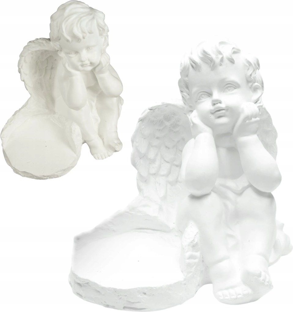 Gipsz Dekoráció Angyal Sírkő Figura