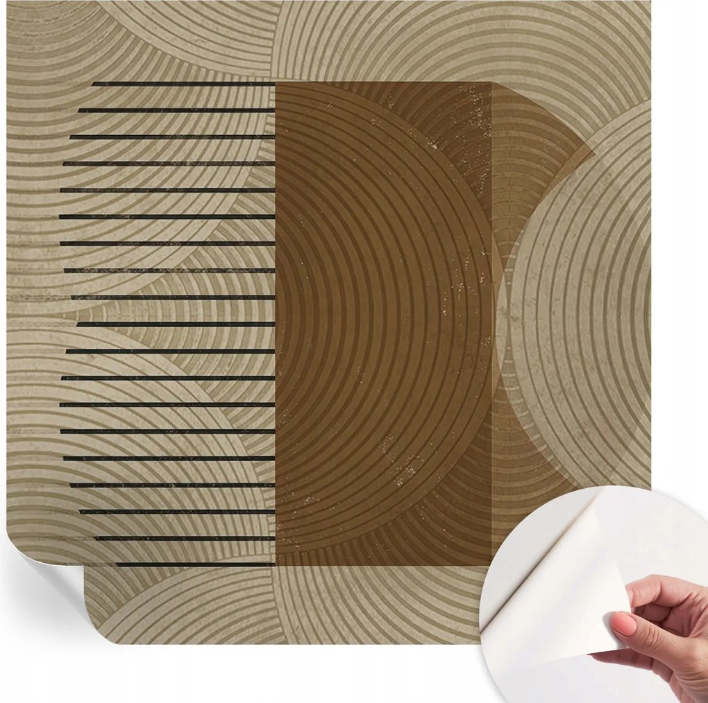 Öntapadós tapéta Fali furnér 3D hatás Harmónia geometria 250x250 cm