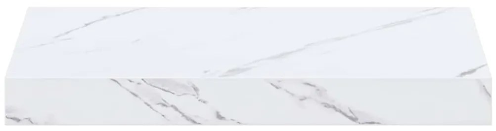 vidaXL Falpolc tárolóval 4 pcs Fehér márvány 40 x 23,5 x 4 cm Faanyag