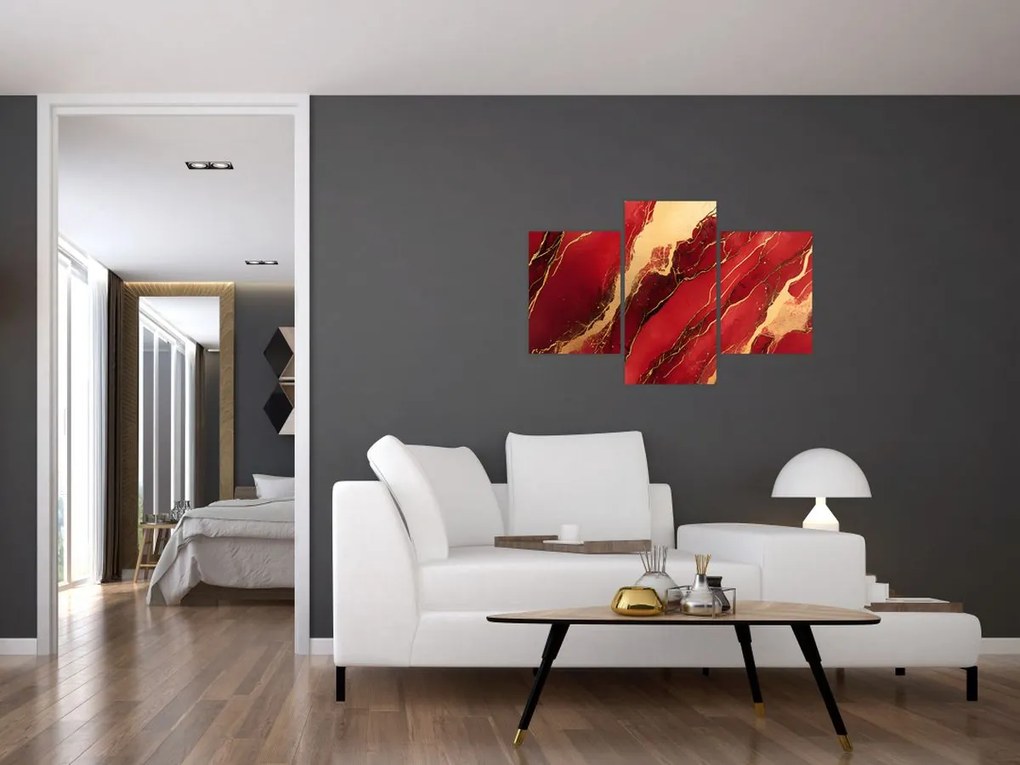 Kép - Vörös-arany márvány (90x60 cm)
