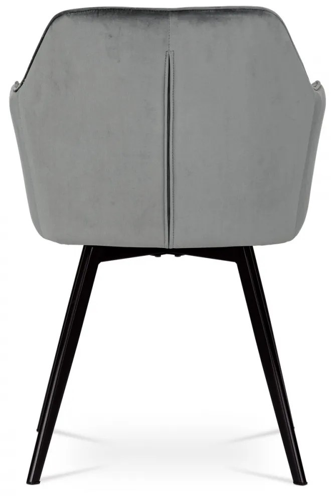 SCAUN MODERN PIVOTANT CU TAPIȚERIE DIN CATIFEA GRI DCH-425