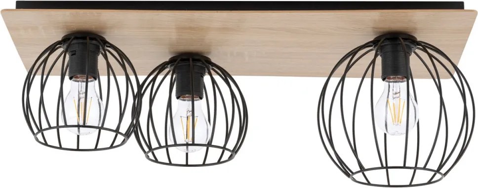 SIGMA LIGHTING 32359 CYBER Vintage Mennyezeti Lámpák Fekete, Tölgy E27 IP20