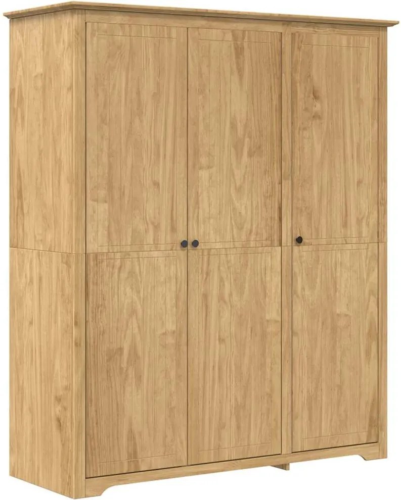vidaXL Ruhásszekrény BODO Méz barna 146 x 53,5 x 173 cm Faanyag
