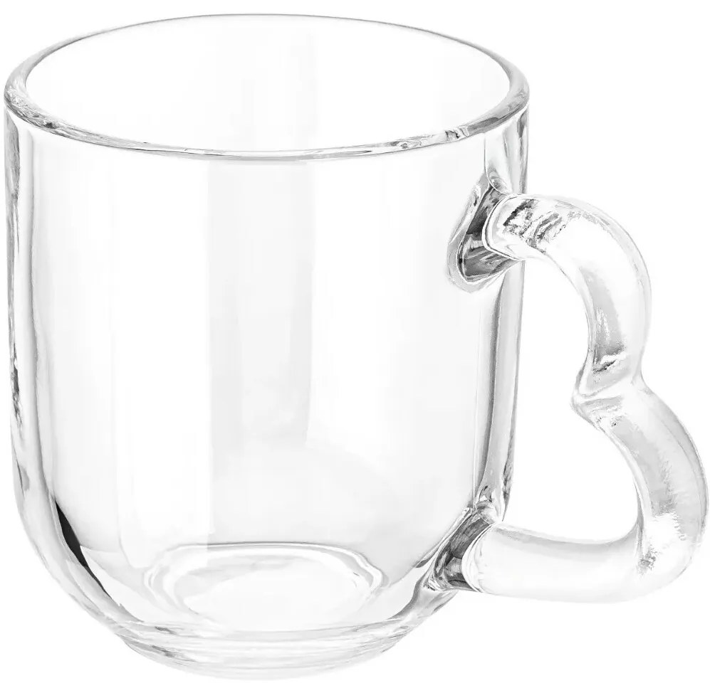 Altom Heart üveg bögre szett, 310 ml, 6 db