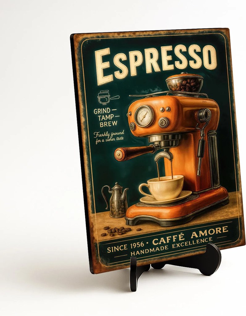 DUBLEZ | Vintage fa kép - Espresso