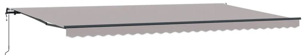 Automatikus Behúzható Napernyő Világosszürke 600x300 cm