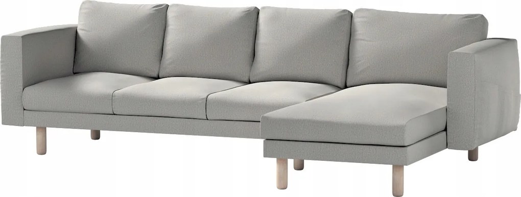 Dekoria Norsborg 4 személyes kanapé huzat Ikea székkel, szürke
