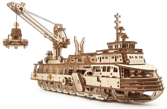 Ugears - 3D fa mechanikus puzzle Kutatóhajó