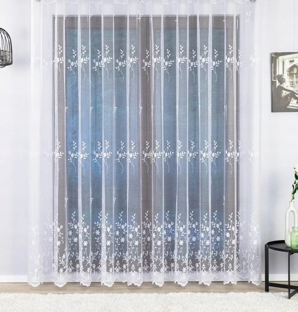 Nappali Függöny Szalaggal, Apró Virágokkal -400x255