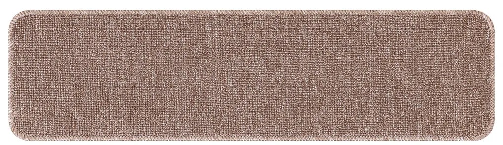 Csúszásmentes Lépcsőszőnyegek 15 pcs Világosbarna 75 x 20 cm PP