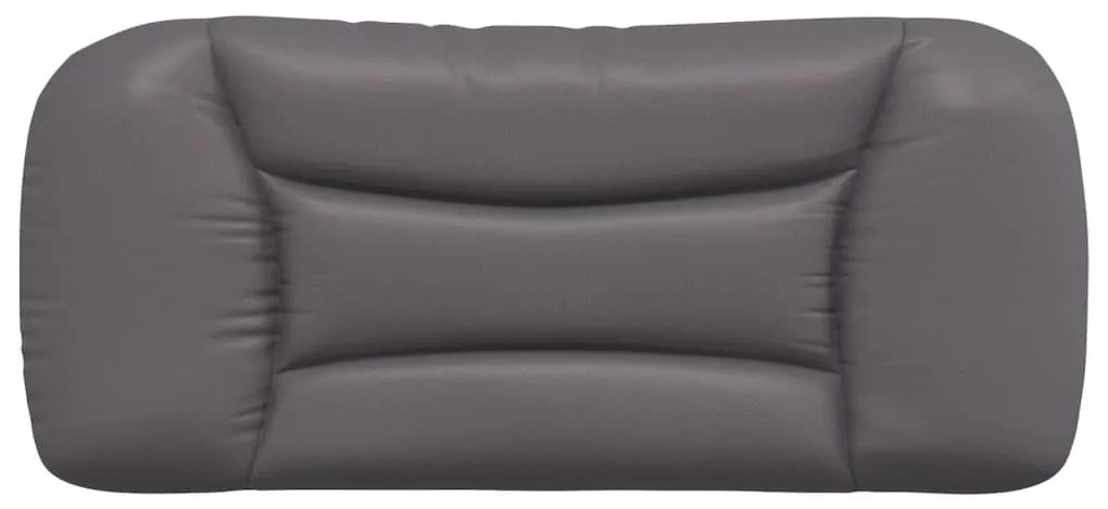 szürke műbőr fejtámla párna 90 cm