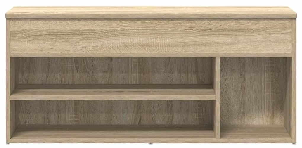 sonoma tölgy színű szerelt fa cipőpolc 102x30,5x45 cm