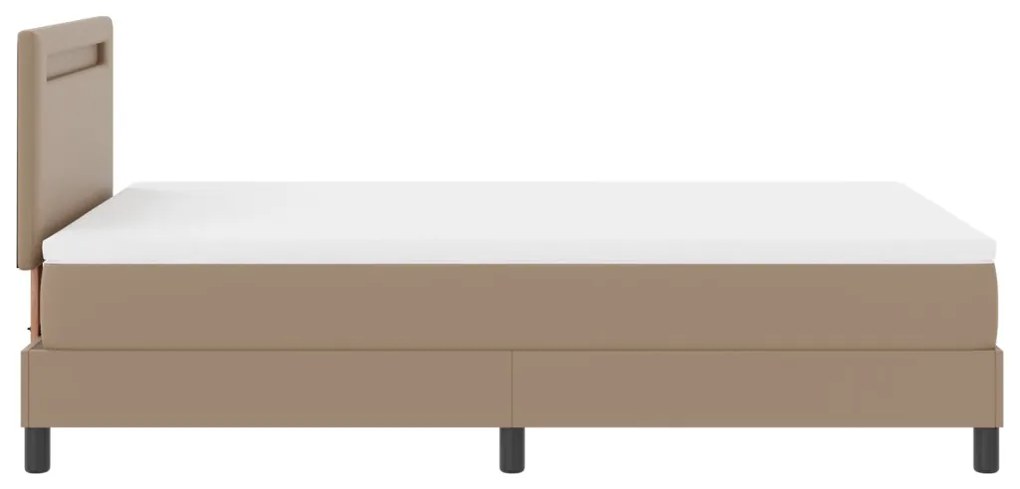 Ágykeret matraccal matracmal Cappuccino 120 x 200 cm Műbőr