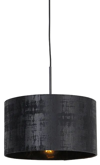 Modern függőlámpa fekete árnyékolóval, 35 cm - Combi