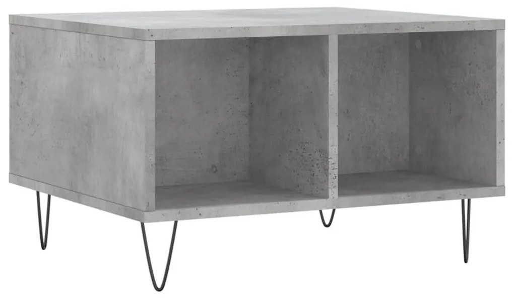 Betonszürke szerelt fa dohányzóasztal 60 x 50 x 36,5 cm