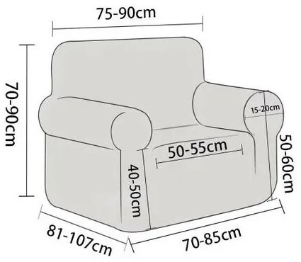 4Home Magic clean elasztikus fotelhuzat piros, 75 - 95 cm