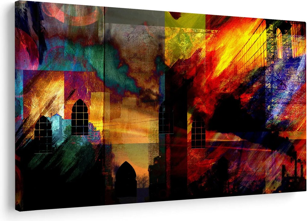 Kép - A város színes absztrakciója (90x60 cm)