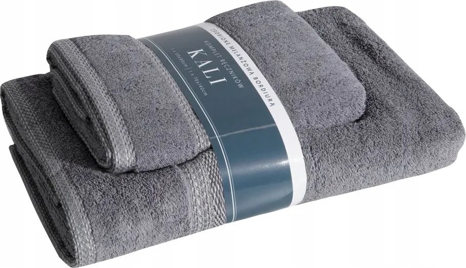 Törölköző szett 2 részes Kali 50x90+70x140 Eurofirany acél