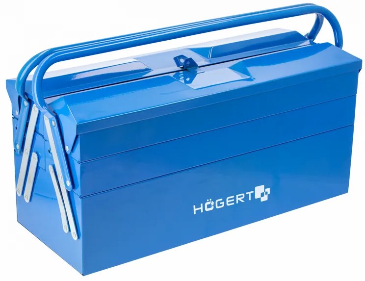 Szerszám Högert Tároló, szerszámosláda, fém, 550x205x295mm