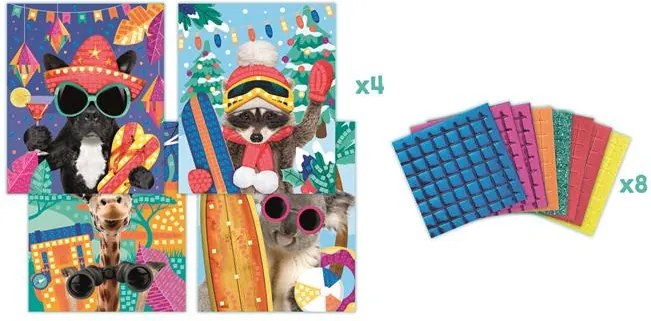 Mozaikos képkészítő készlet, MAPED CREATIV, Adventure Animals, kalandos állatok (IMAC907051)