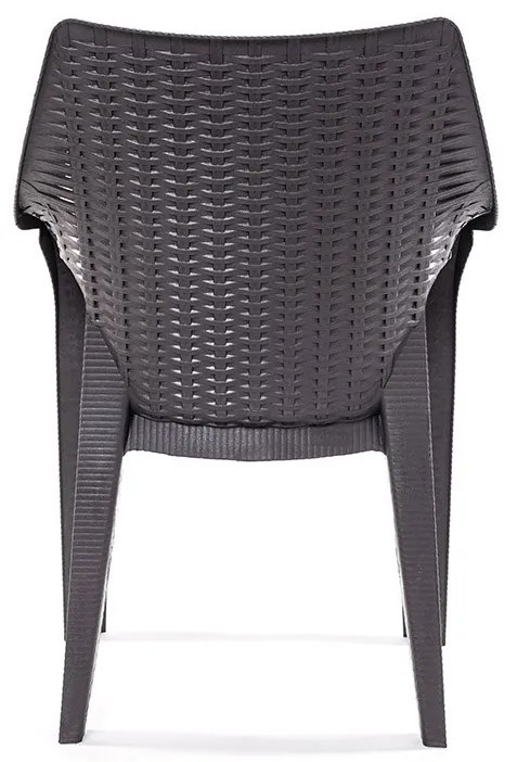 XXL 8 személyes stabil kerti bútorszett Tavira székekkel - Antracit - Barna N