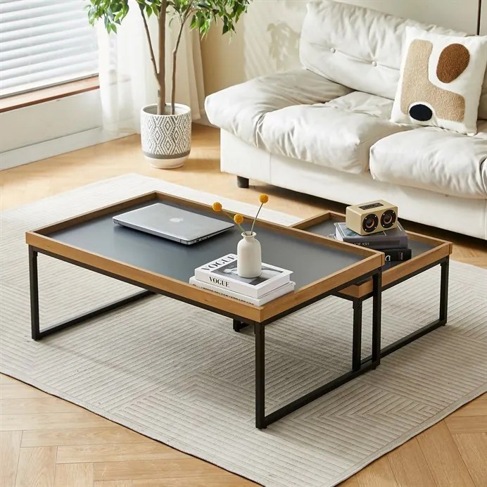 Dohányzóasztal 100 × 60 × 39 cm MDF tölgy CT-611 OAK