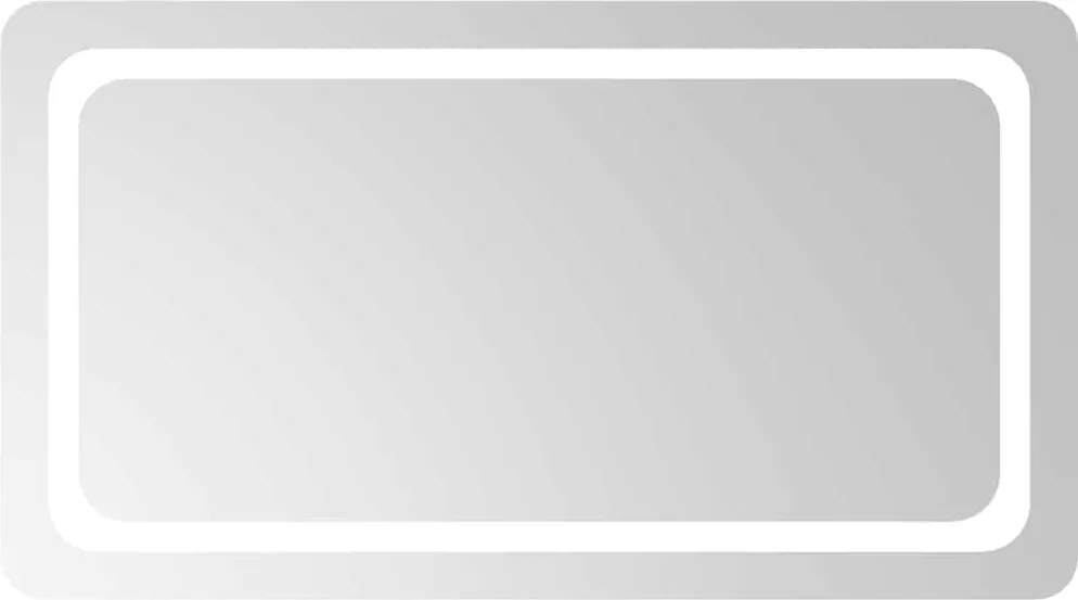 vidaXL LED-es fürdőszobatükör 90x50 cm