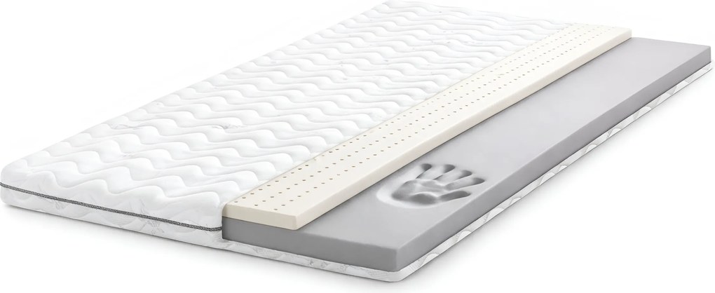 Topper Visco Latex fedőmatrac 155x195 mikroszálas párna