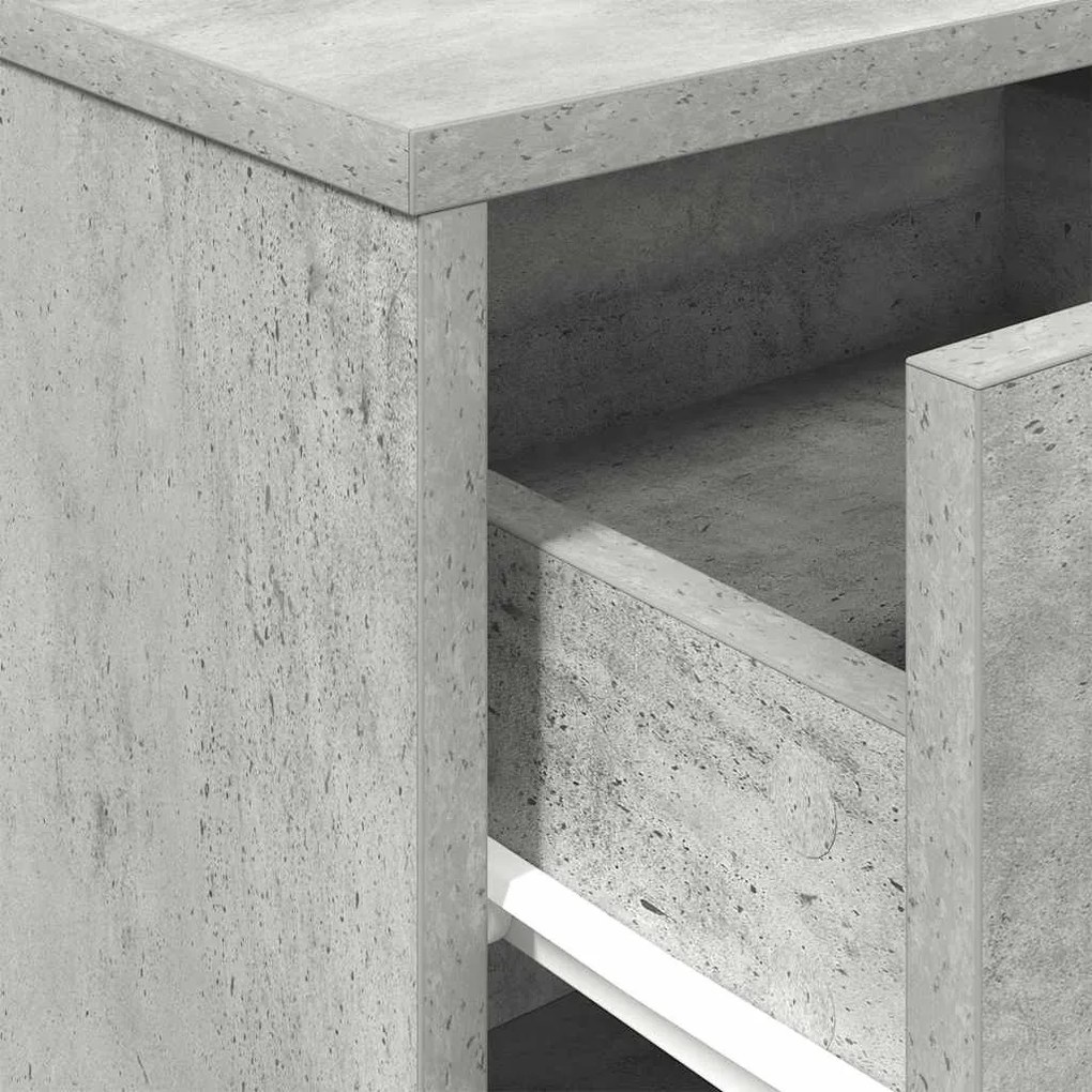 2 db betonszürke éjjeliszekrény fiókkal 40x34x50 cm