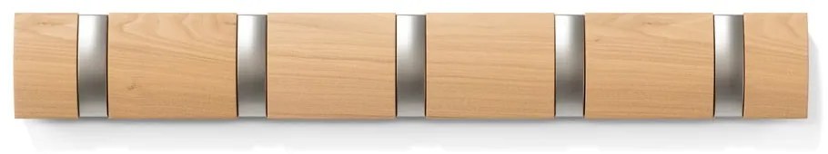 Natúr színű kőrisfa fali fogas Flip – Umbra