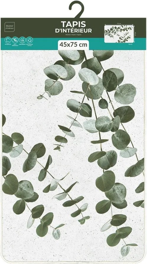 Fehér-zöld szőnyeg 45x75 cm Stevia – douceur d'intérieur