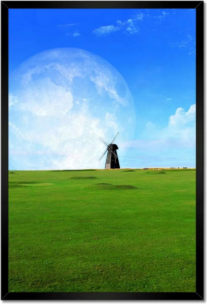 Poszterek keretben 40x60 Golfpálya szélmalommal