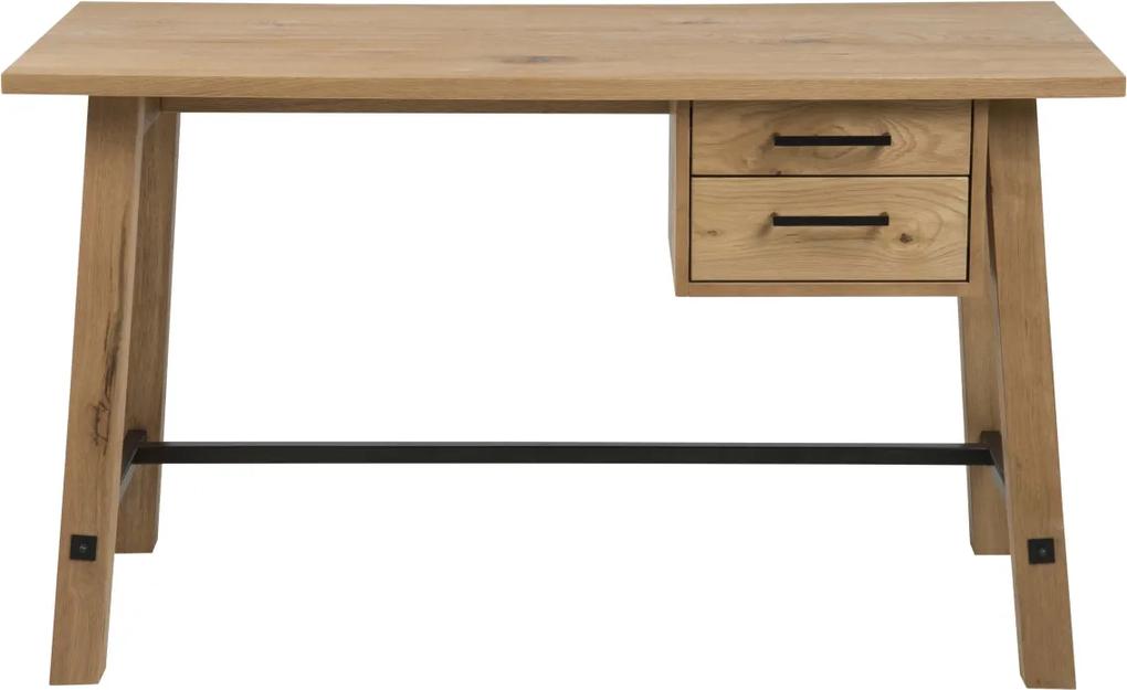 Stílusos íróasztal Nayana 130 cm - csiszolt vad tölgy