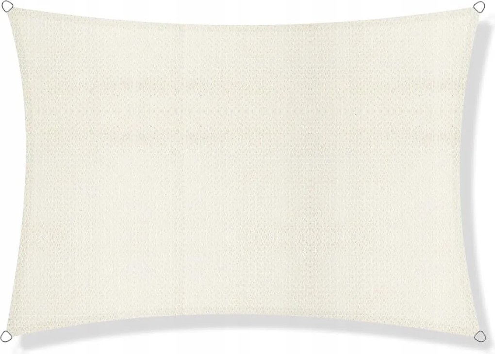 Napvitorla Téglalap Alakú 2,5x3,5m Krémszínű Kerti Terasz Uv Hdpe