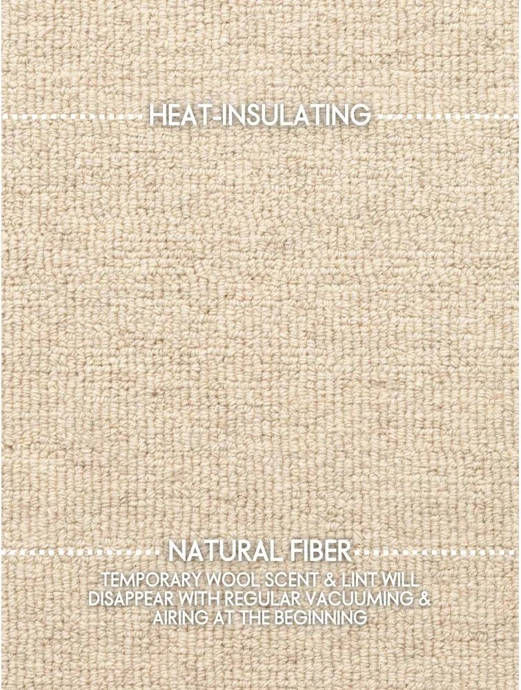 Bézs kézi szövésű gyapjú szőnyeg 160x230 cm Puristic Knots – Elle Decoration