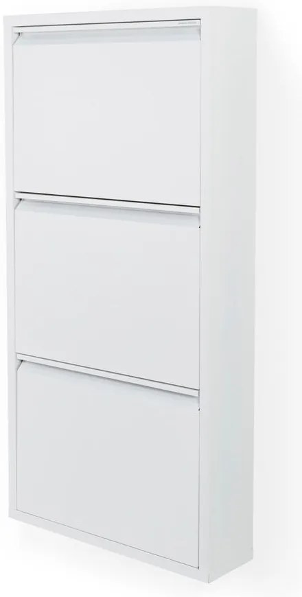 Fehér fém billenő ajtós cipőtartó 50x103x15 cm Billy – Spinder Design