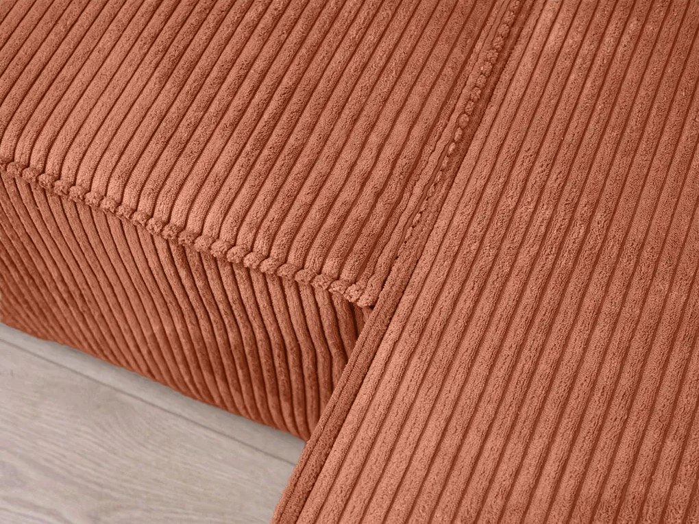 Terrakotta színű sarokkanapé SMART COSARO, kétoldalas + 2 párna INGYEN