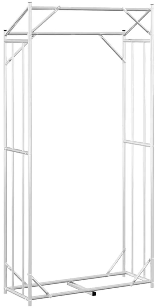 Tűzifa állvány esővédővel 100x40x200 cm Horganyzott acél