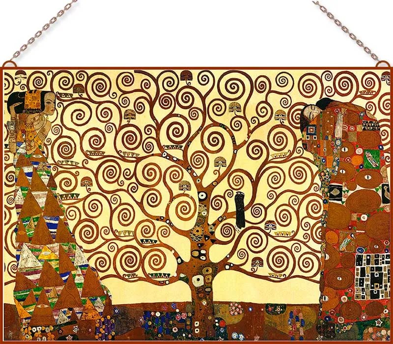Gustav Klimt - Tree of Life üvegkép, falikép