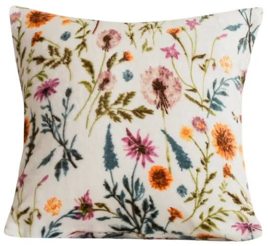 Mikroplüss párnahuzat HERBALIS 45x45 cm, krém színű