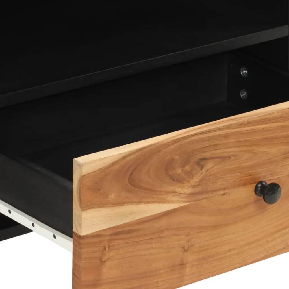 tömör akácfa és szerelt fa TV-szekrény 80 x 33 x 46 cm