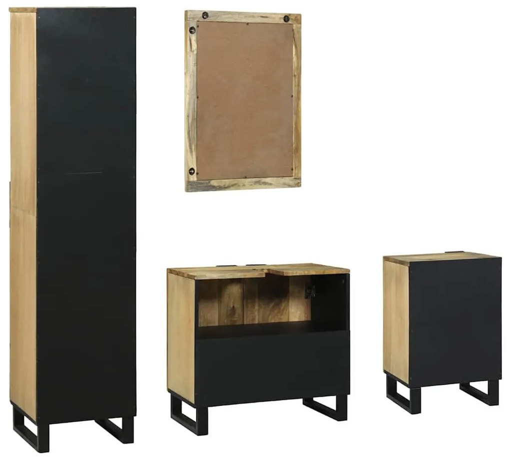 Fürdőszoba bútor szett fiókkal 4 pcs Barna 38 x 33 x 160 cm