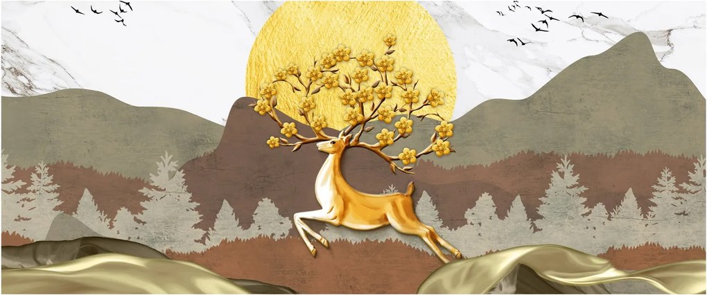 Egy szarvas képe (120x50 cm)