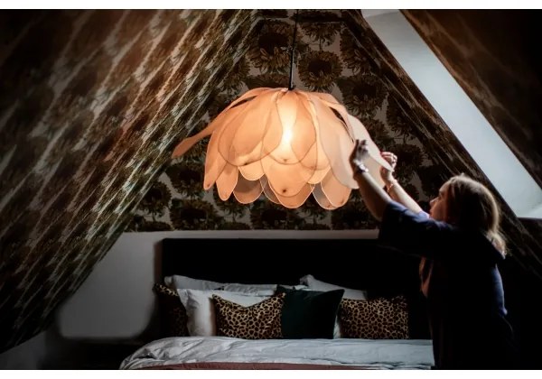 ByRydens 4202270-5507 - Csillár zsinóron LOU LOU 1xE27/5W/230V bézs