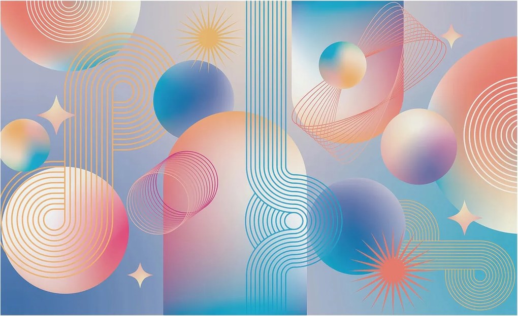 Fotótapéta Flizelina Dekoratív az irodába Színes absztrakt 416x254 Ragasztó