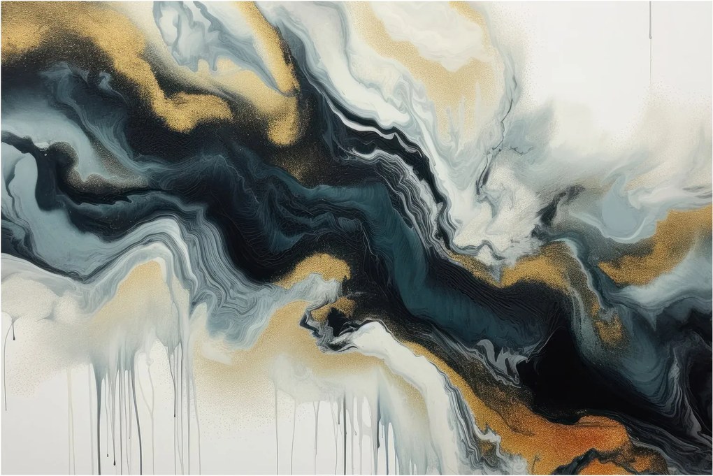 Kép - Márványozott rajz (90x60 cm)