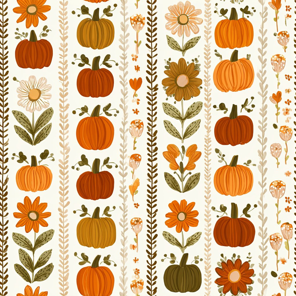 Flanel párnahuzat PUMPKIN LINES 45x45 cm, színes