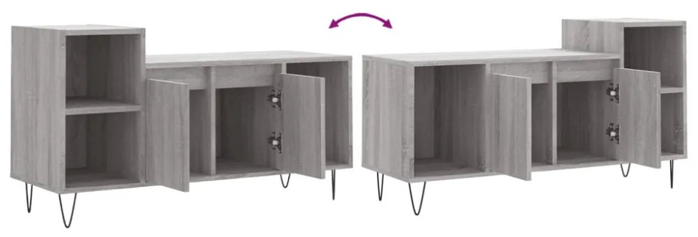szürke sonoma színű szerelt fa TV-szekrény 100x35x55 cm