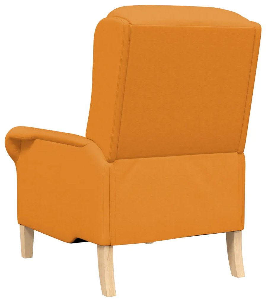 Modern Karosszék Sötét Sárga Szövet Nagy Ergonomikus